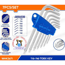 WADFOW 7pcs Torx key Short WHK3671