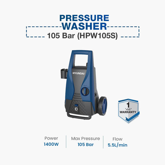 Hyundai Pressure Washer 105 Bar (HPW105S)